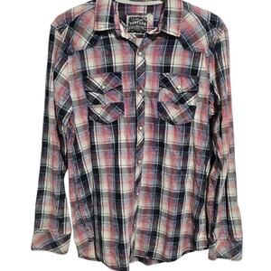 BKE Pearl Snap Button Up Mens